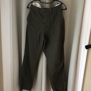 Abercrombie & Fitch Men's Olive Green Tweed Cargo Pants